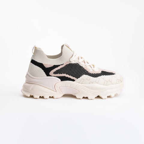 Retro Print Knitted Sneaker