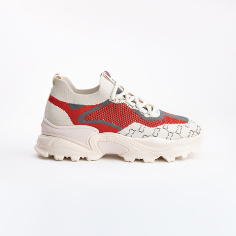 Retro Print Knitted Sneaker