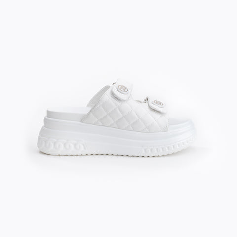 Quilted Velcro Platform Sandal