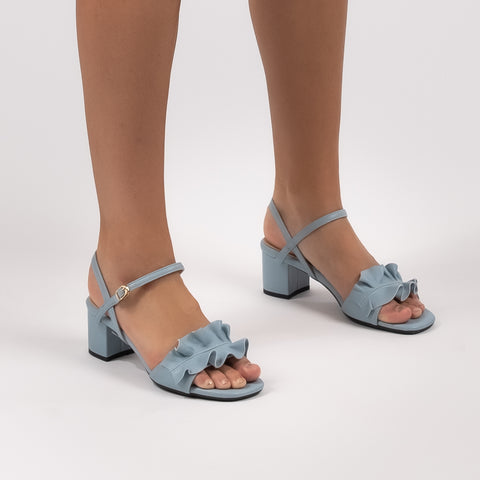 Scrunch Mini-Buckle Sandal
