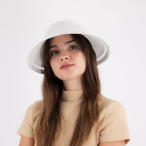 Wide Brim Knit Sun Visor