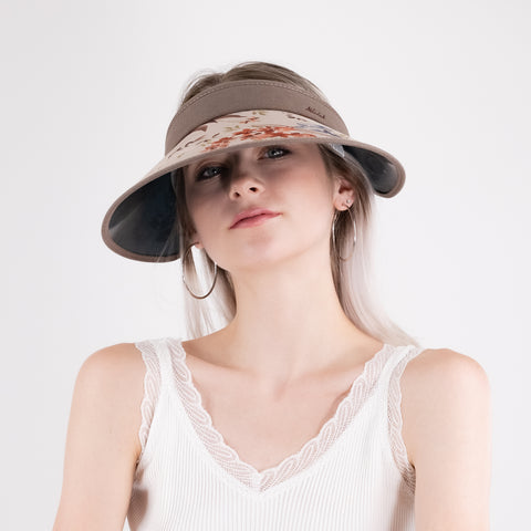 Floral Wide Brim Sun Visor