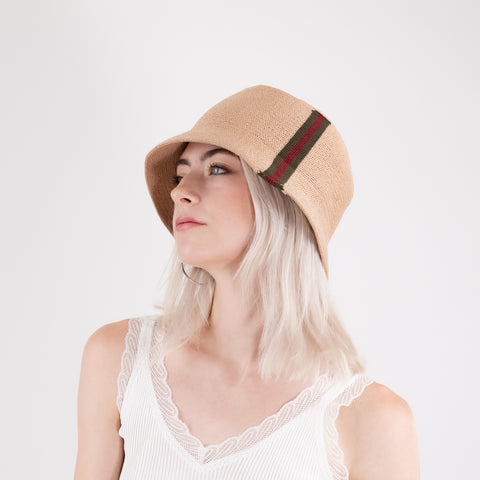 Stripe Accent Bucket Hat