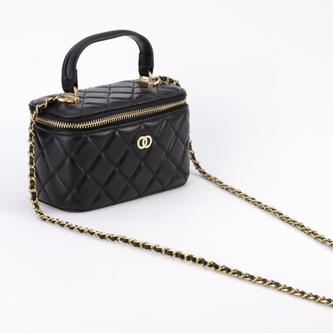 Box Leather Quilted Mini Shoulder Bag