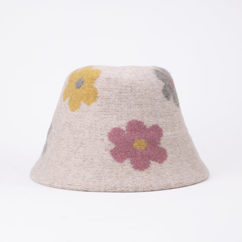 Floral Wool Bucket Hat