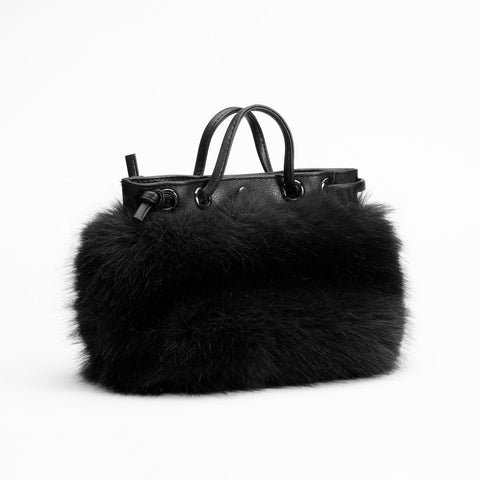 Faux Fur Leather Handbag