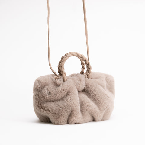 Faux Fur Braid Handbag