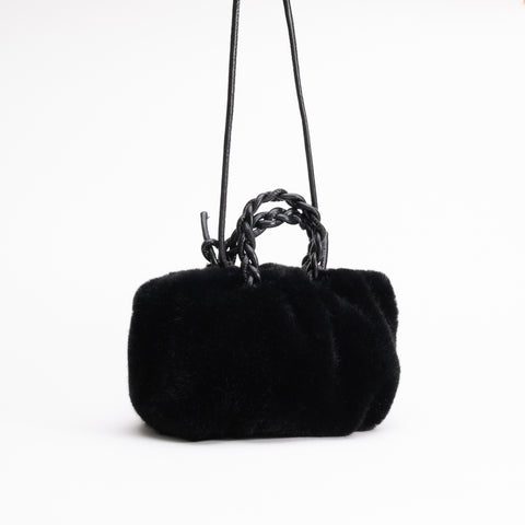 Faux Fur Braid Handbag