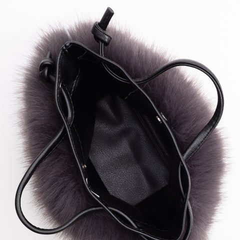 Faux Fur Leather Handbag
