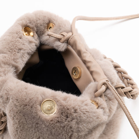Faux Fur Braid Handbag