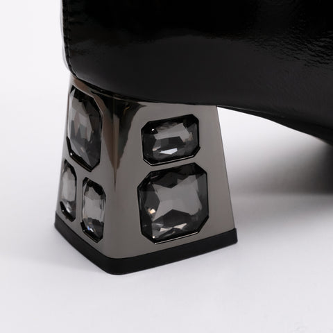 Shiny Gem Heel Bootie