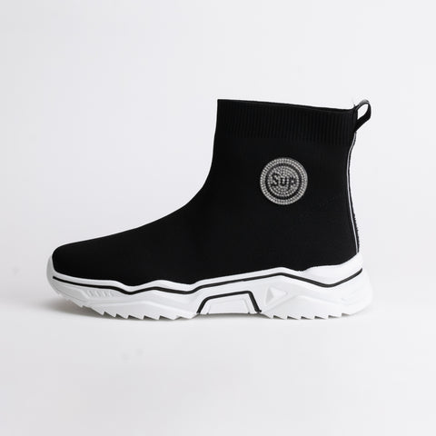 Women Fabric Knit Sock High Top Ankle Sneakers