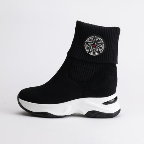 Women Minimalist High Top Knit Sock Sneakers