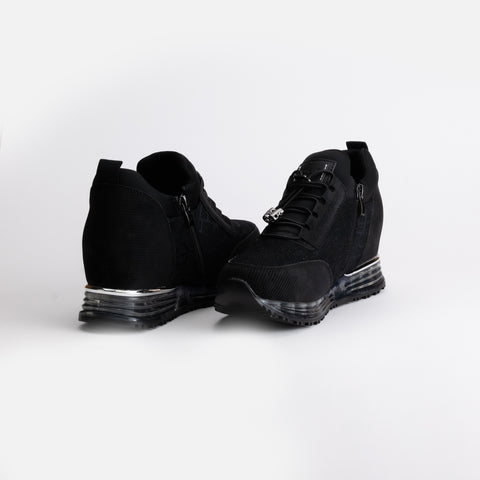 Minimalist Lace up Wedge Sneakers